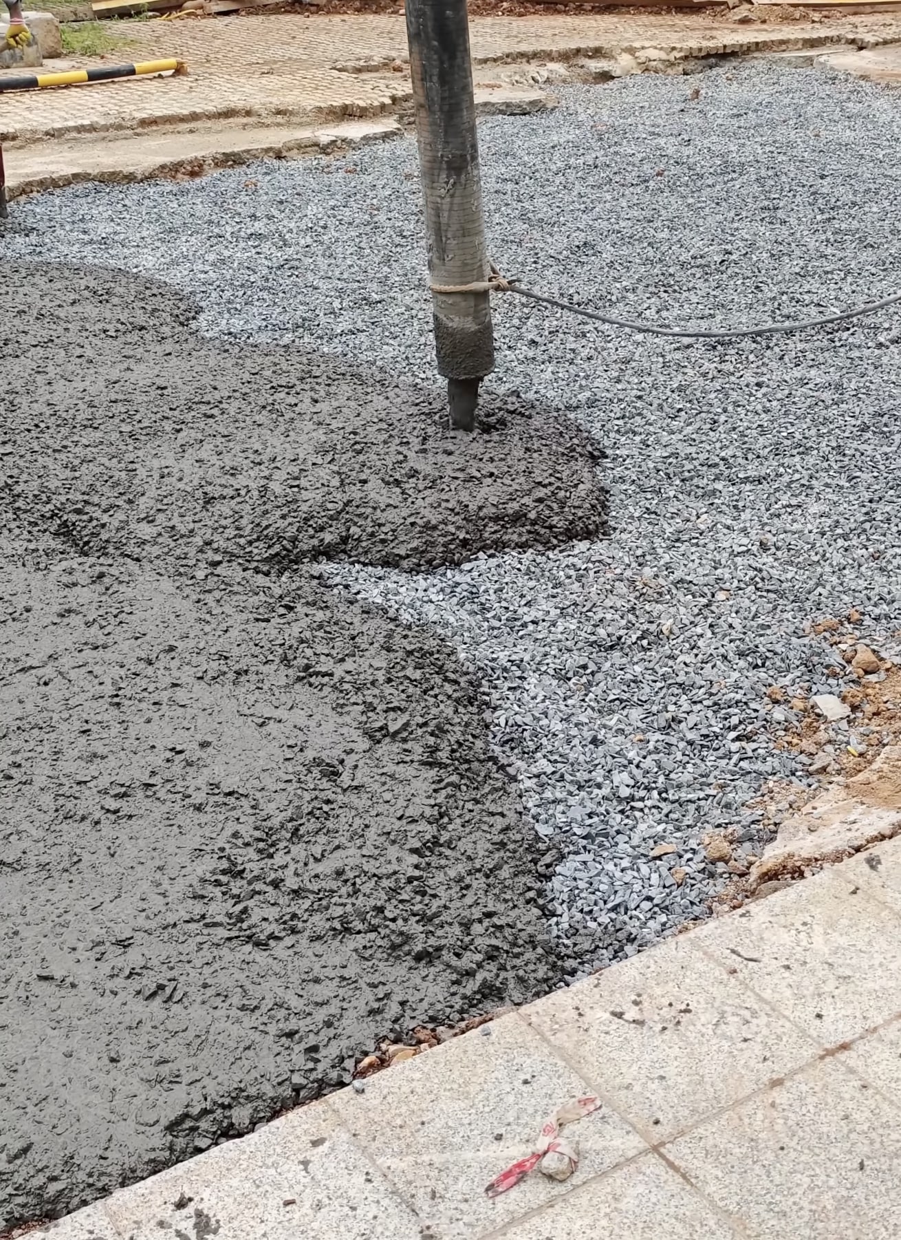 State-of-the-art concrete mixing equipment ensuring consistent quality results Professional concrete mixing and pouring equipment for high-quality concrete work in Waterbury Connecticut