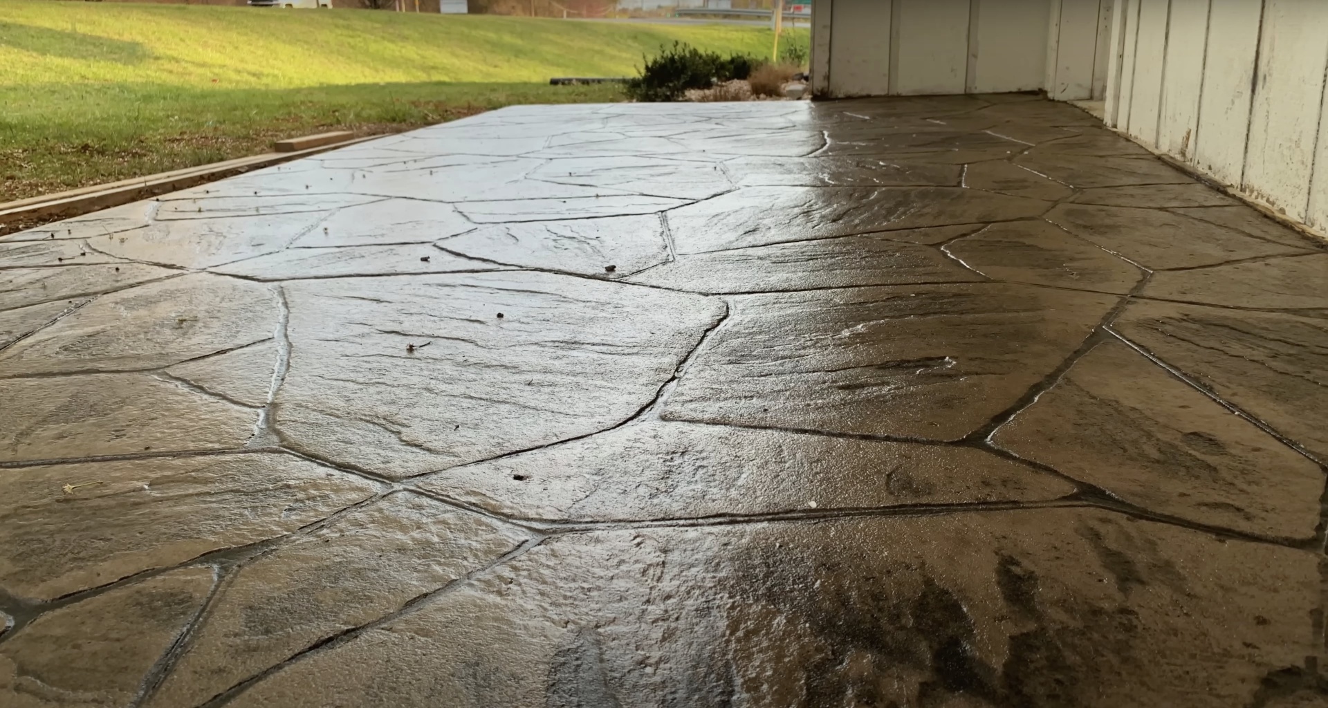 Concrete crack repair and resurfacing services by Waterbury Concrete Construction Cracked concrete driveway surface requiring professional repair services in Waterbury CT